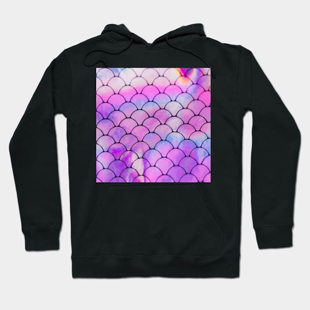 Neon Mermaid Holographic Scales Hoodie by Art by Ergate